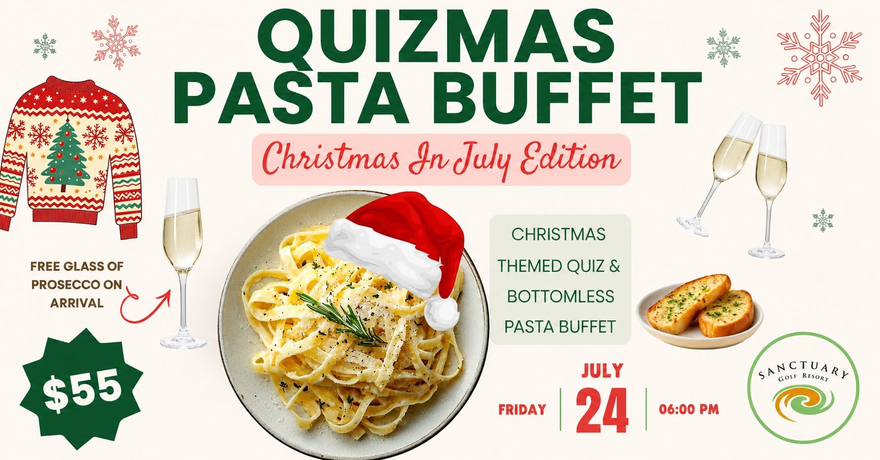 Quizmas Pasta Buffet Night