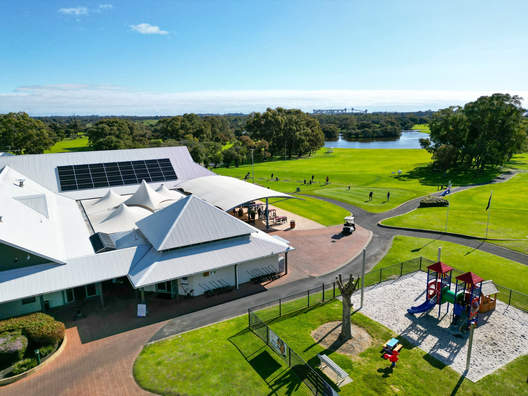 Sanctuary Golf Resort grounds and clubhouse