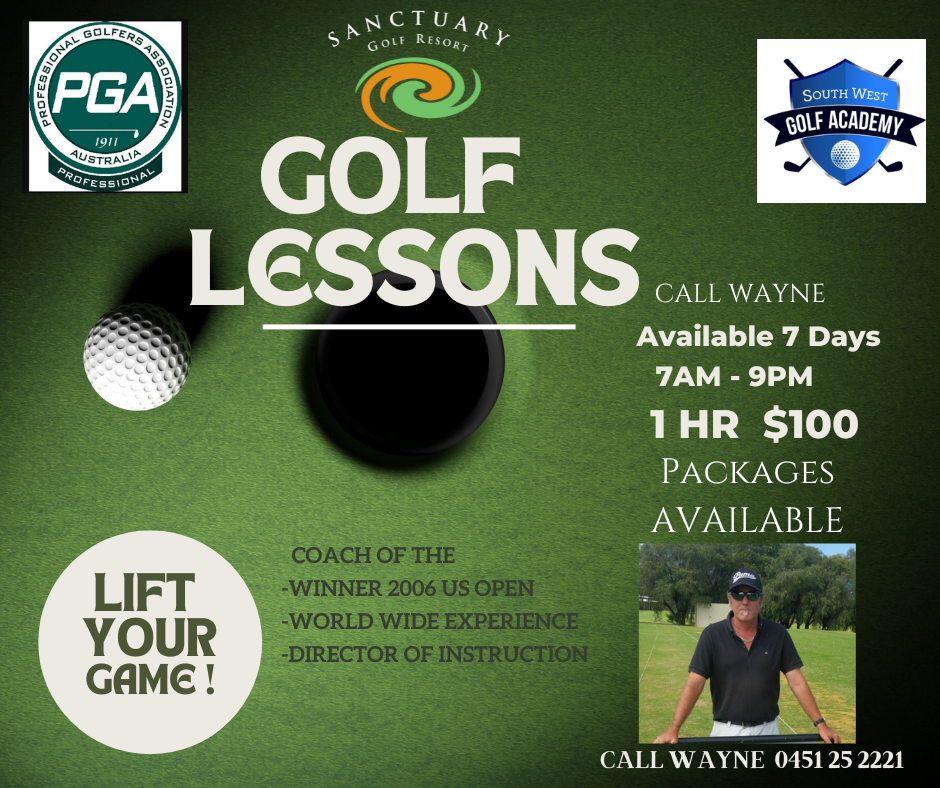 Golf coaching at Sanctuary Golf Resort